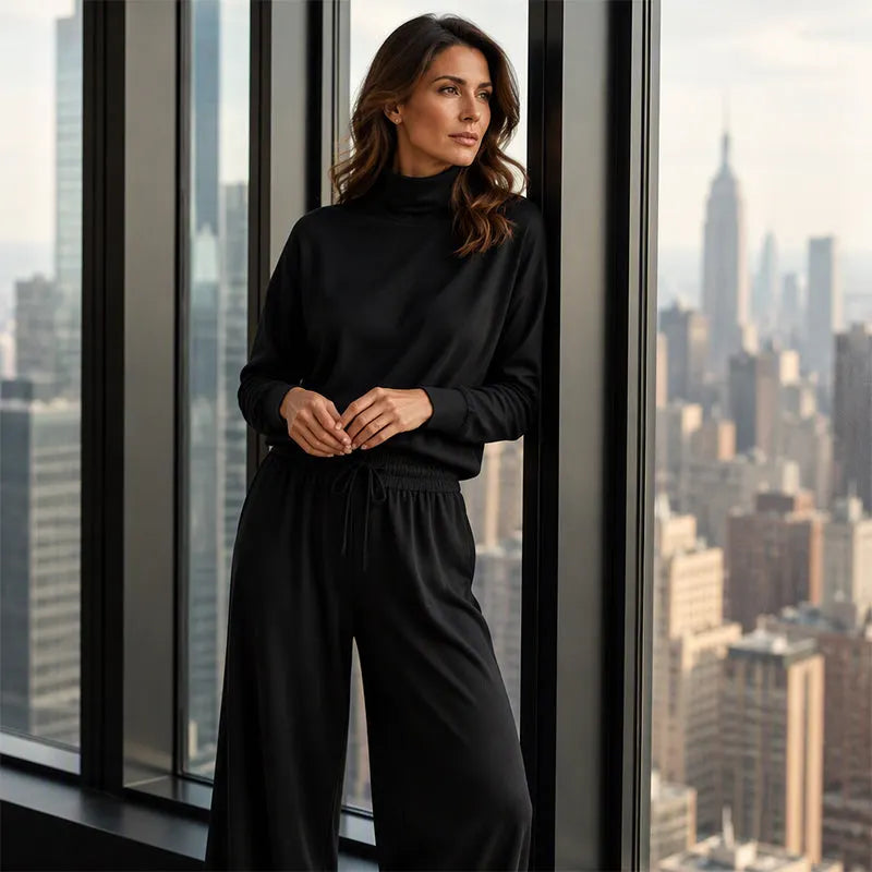 Felicia Bottini™ Set lounge con dolcevita morbido per un comfort raffinato