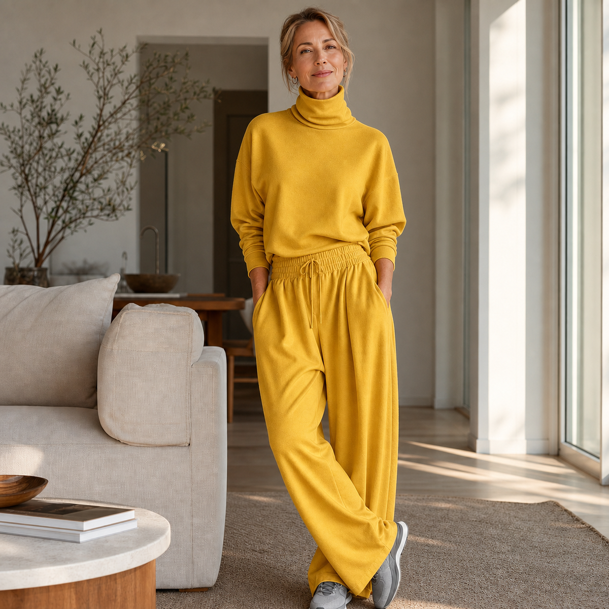Felicia Bottini™ Set lounge con dolcevita morbido per un comfort raffinato