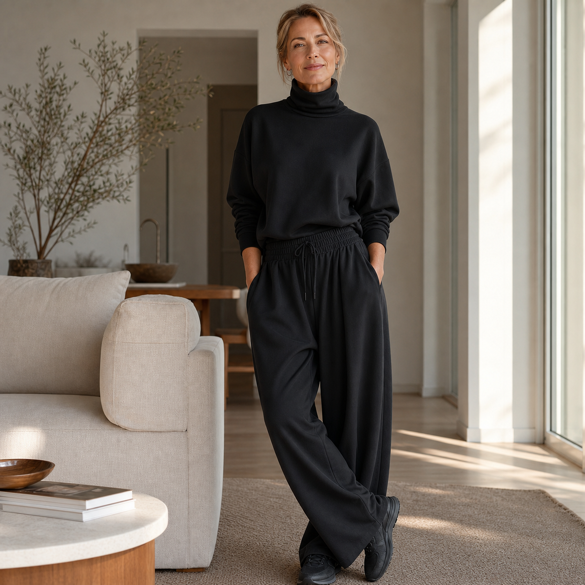 Felicia Bottini™ Set lounge con dolcevita morbido per un comfort raffinato