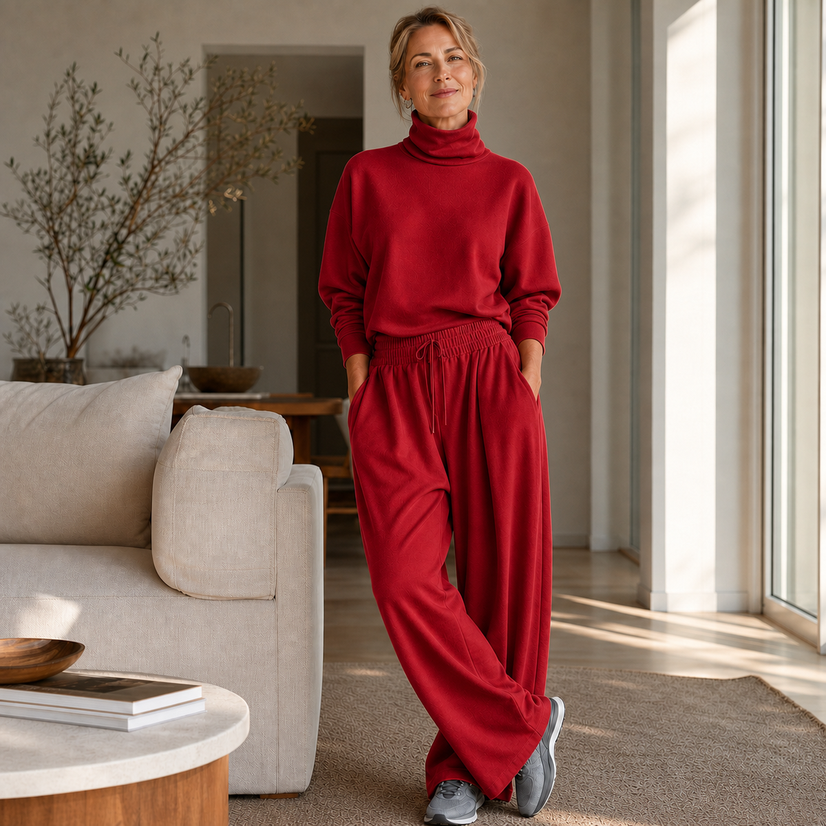 Felicia Bottini™ Set lounge con dolcevita morbido per un comfort raffinato