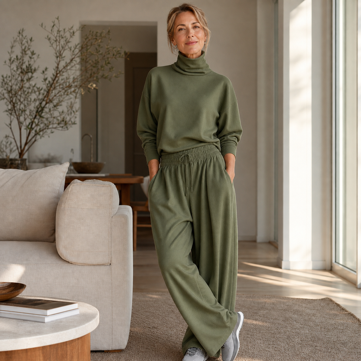 Felicia Bottini™ Set lounge con dolcevita morbido per un comfort raffinato