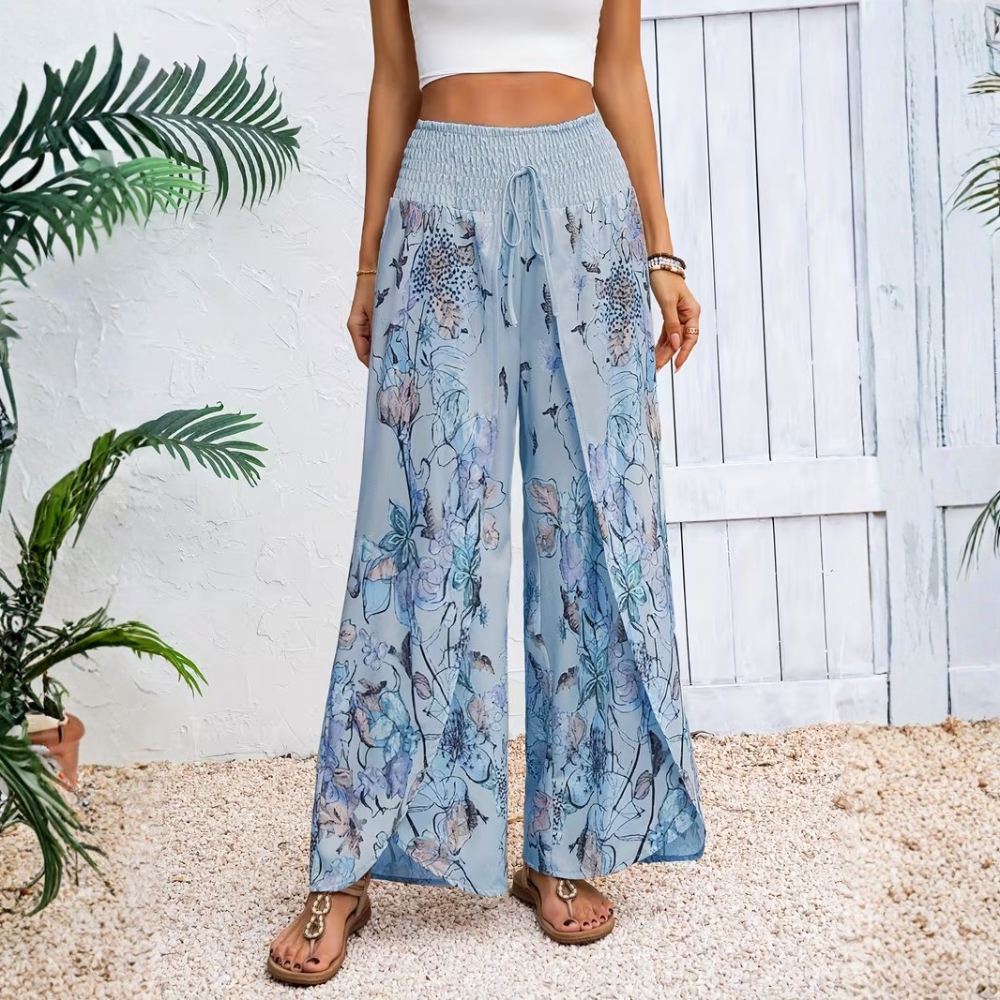 Fernanda Bottini™ Pantaloni a gamba larga stampati e fluenti
