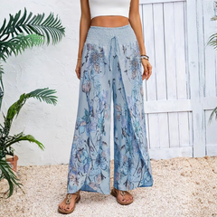 Fernanda Bottini™ Pantaloni a gamba larga stampati e fluenti