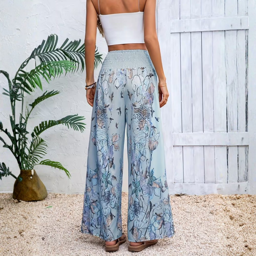 Fernanda Bottini™ Pantaloni a gamba larga stampati e fluenti