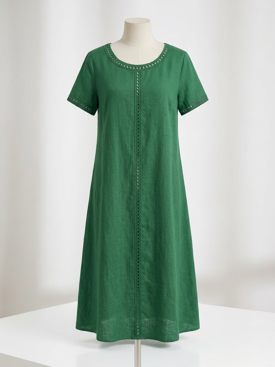 Filippa Adriani™ Abito midi senza sforzo a maniche corte