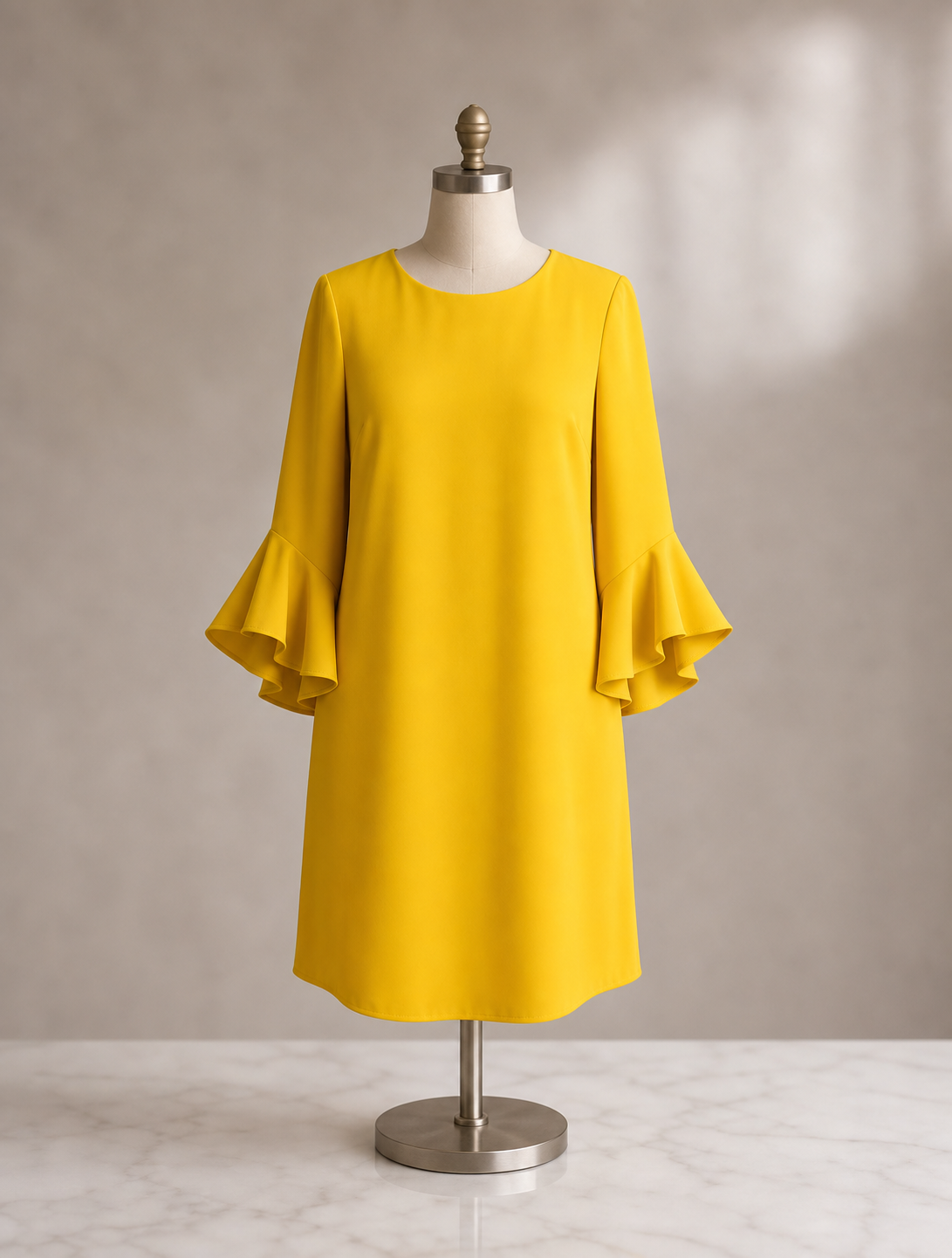 Fiorella Albanese™ Mini abito elegante con maniche a volant