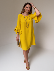 Fiorella Albanese™ Mini abito elegante con maniche a volant