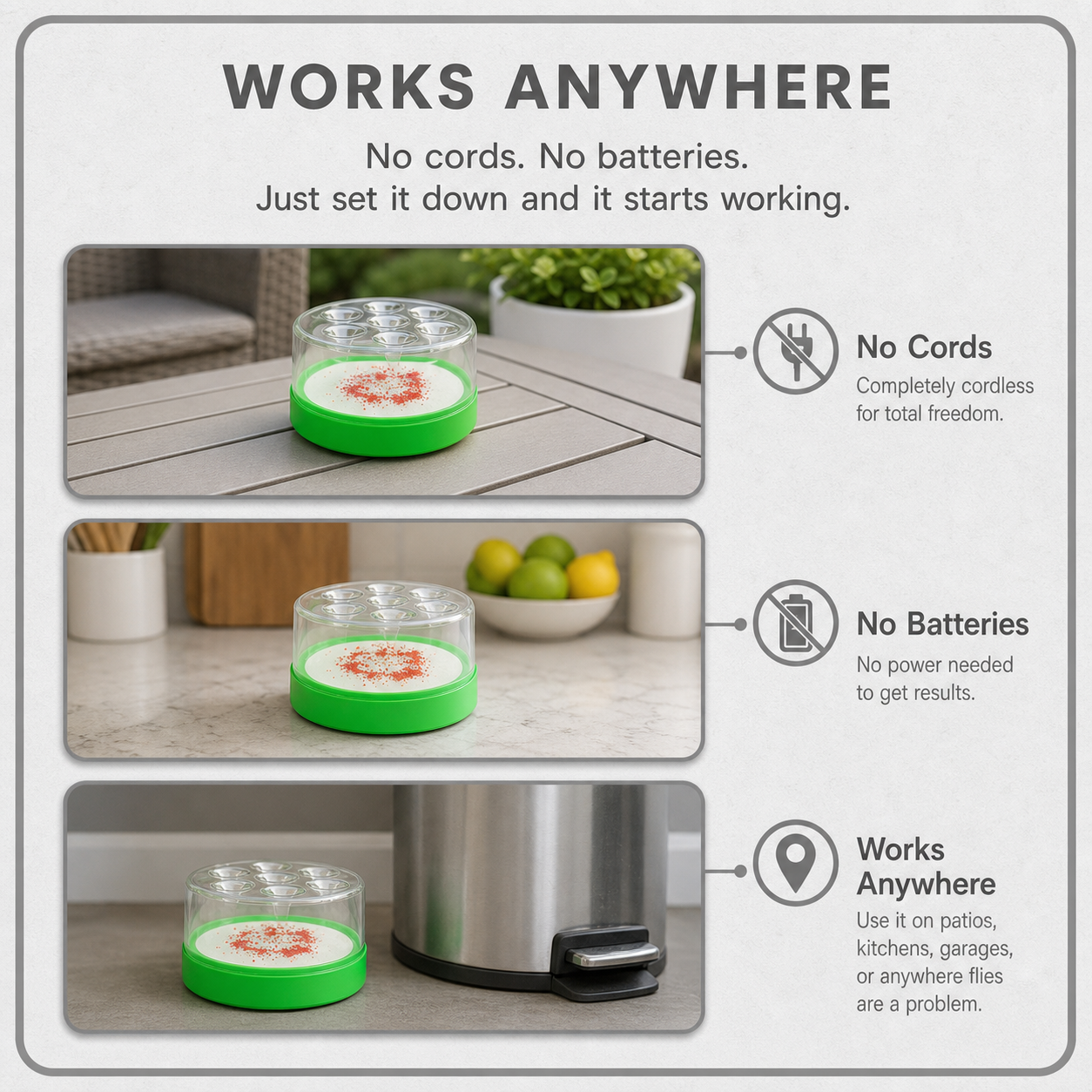 FlyAway Pro™ Trappola per mosche riutilizzabile per case senza prodotti chimici