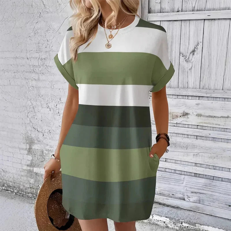 Fosca Caetani™ Vestito casual girocollo senza sforzo