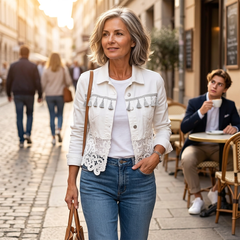 Gabriella Della Valle™ Giacca versatile con delicati inserti in pizzo