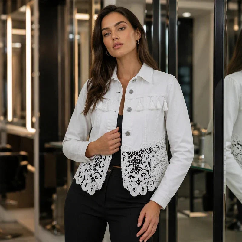 Gabriella Della Valle™ Giacca versatile con delicati inserti in pizzo