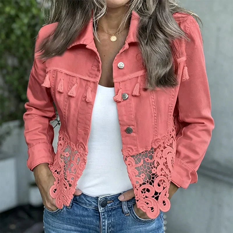 Gabriella Della Valle™ Giacca versatile con delicati inserti in pizzo