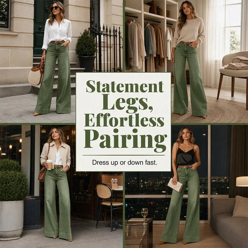 Gaia Iervolino™ Jeans a gamba larga per un look più slanciato