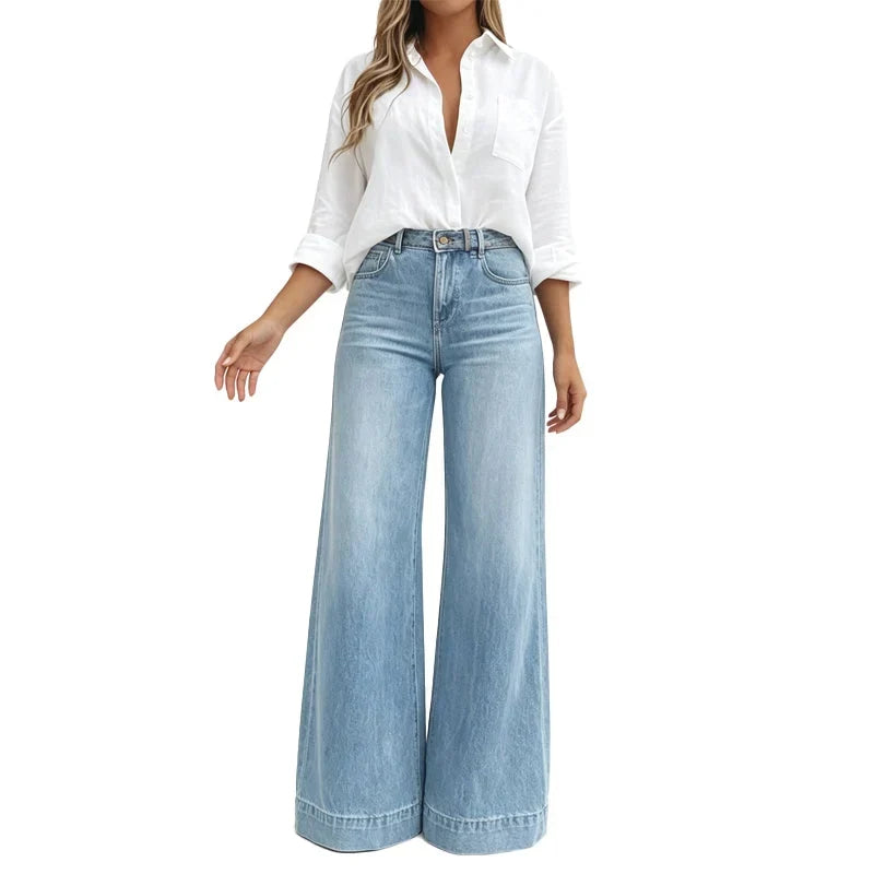 Gaia Iervolino™ Jeans a gamba larga per un look più slanciato
