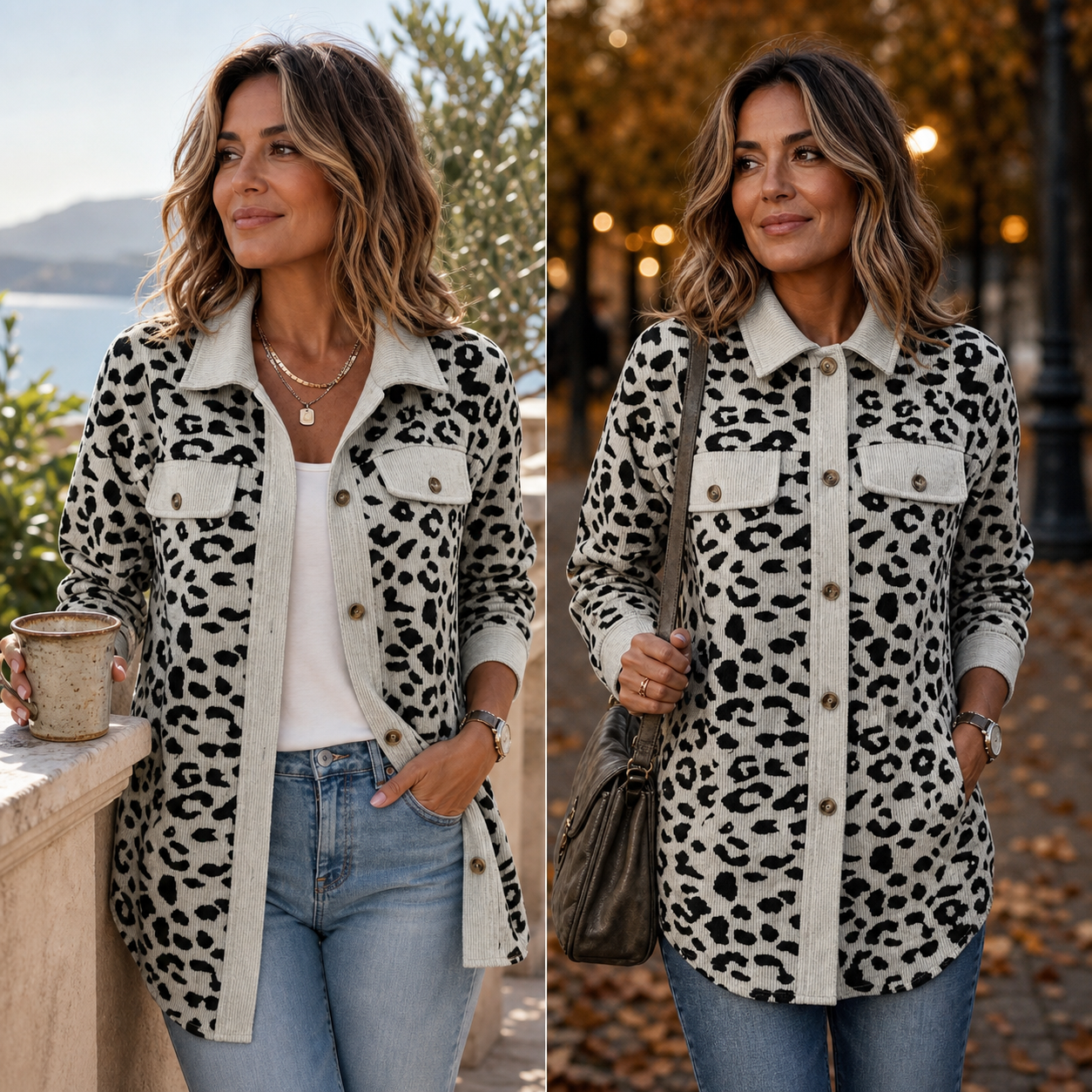 Galatea Belmonte™ Cardigan animalier per look stratificati senza sforzo