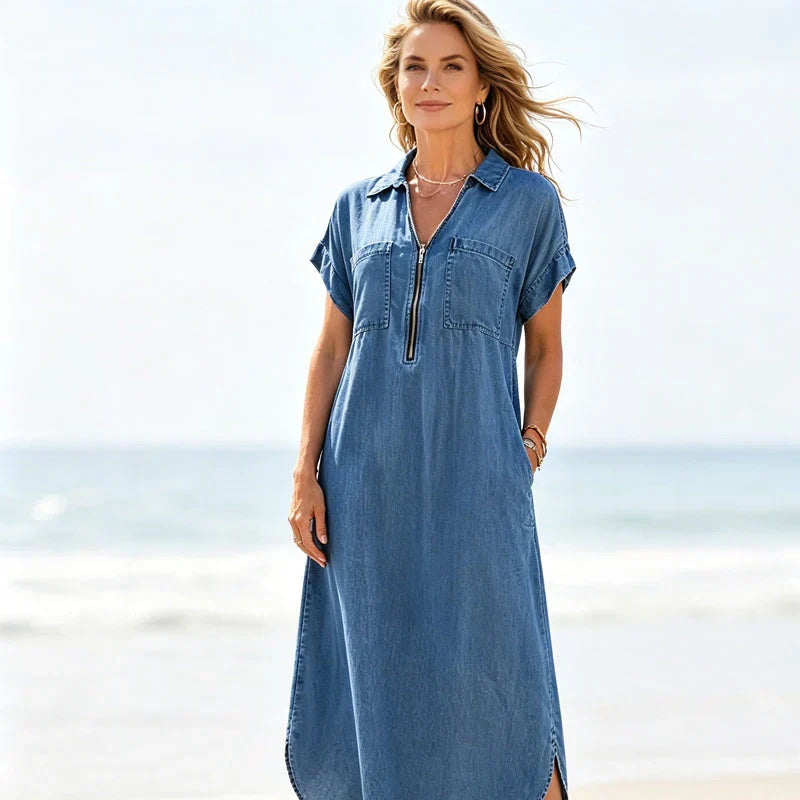 Galatea Polverini™ Vestito camicia senza sforzo con tasche