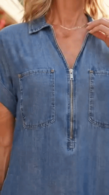 Galatea Polverini™ Vestito camicia senza sforzo con tasche