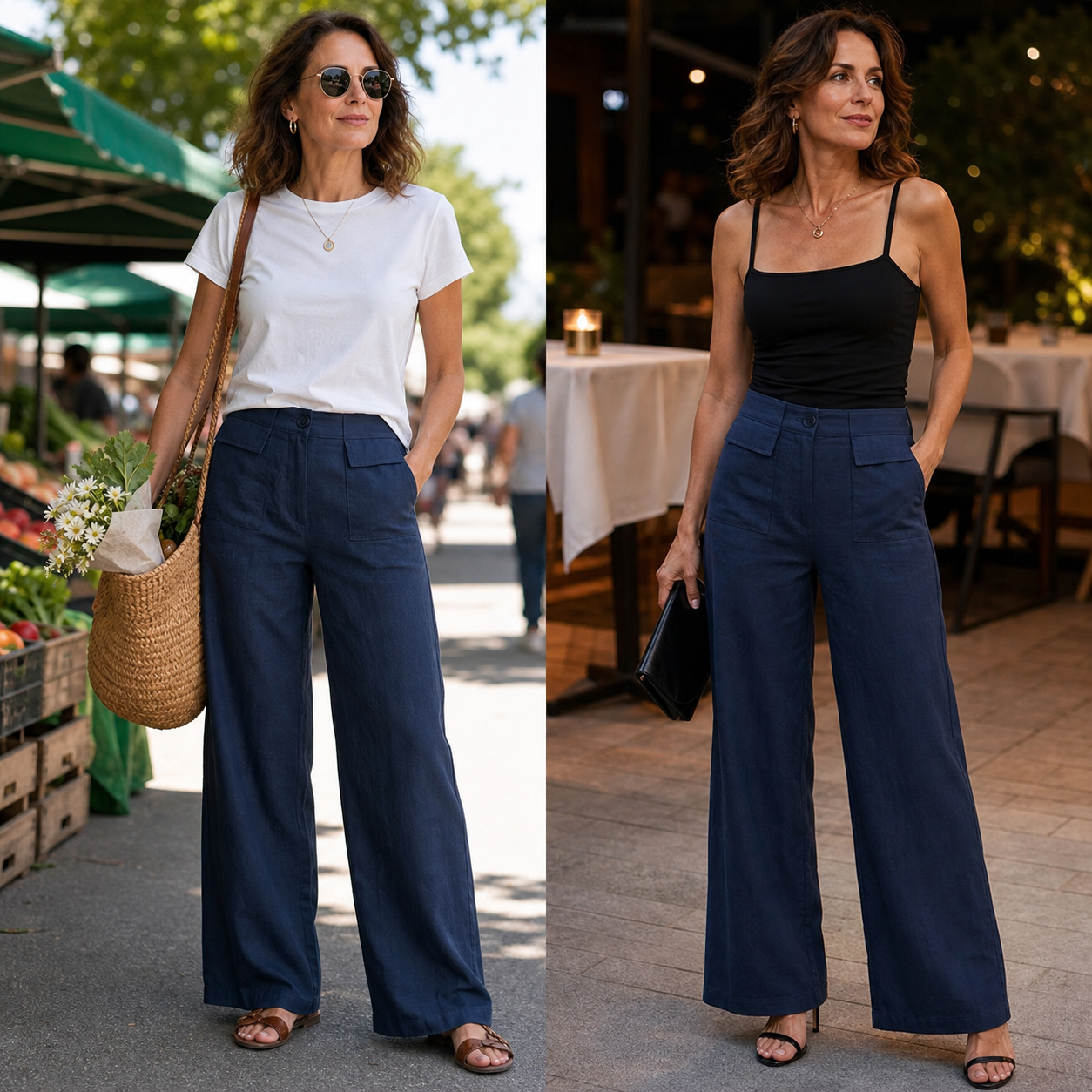 Galatea Sciacca™ Pantaloni ampi versatili dal giorno alla sera