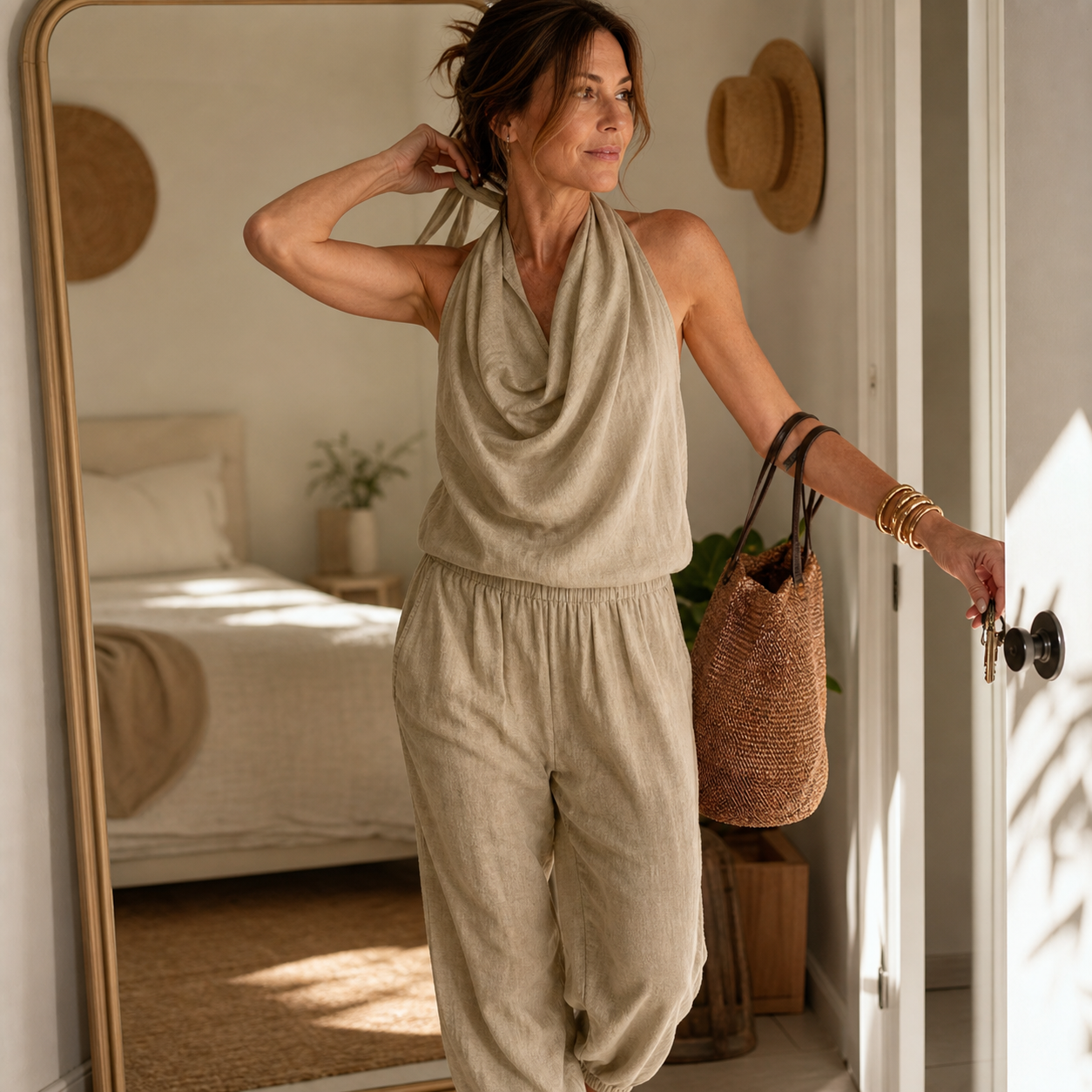 Gelsomina Brentani™ Tuta con scollo all'americana drappeggiata per uno stile senza sforzo