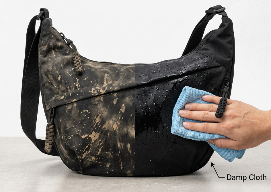 CompactCarry Pro™ Borsa a tracolla minimalista in nylon