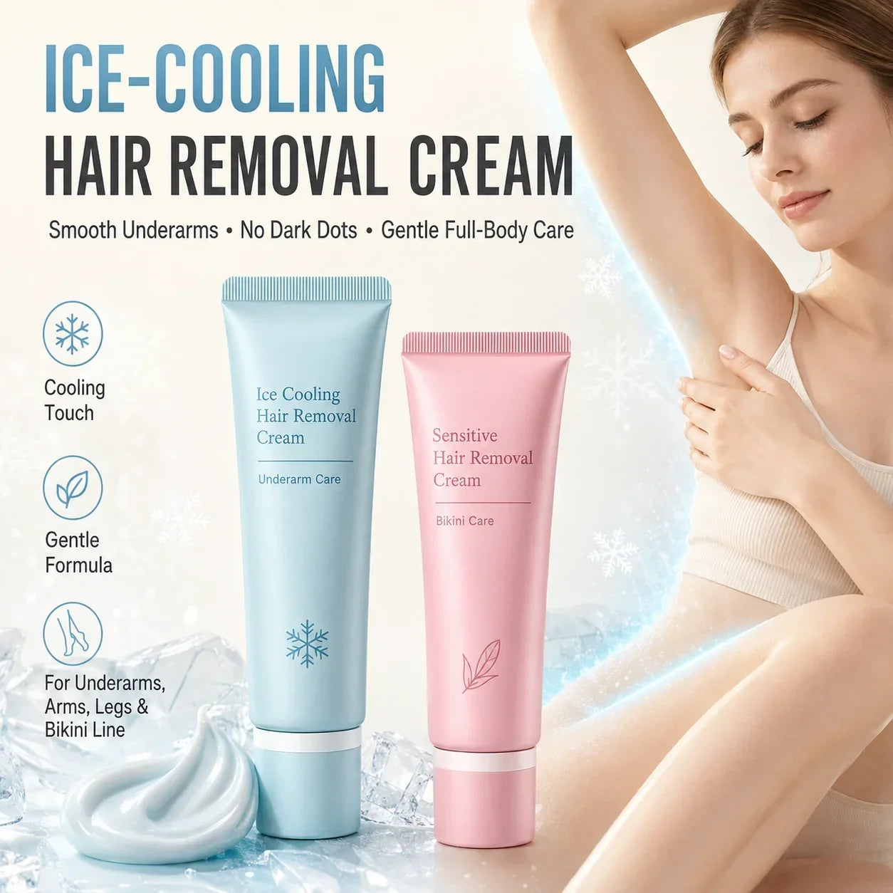Glacène™ Crema depilatoria delicata per pelli sensibili