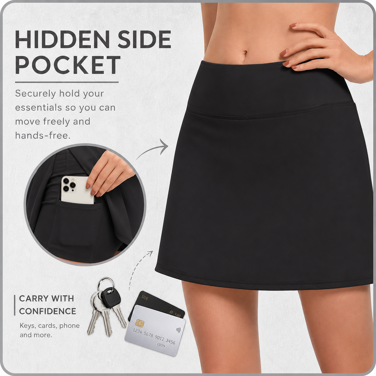 GlideFlex™ Gonna slanciante per un comfort tutto il giorno | 1+1 GRATIS
