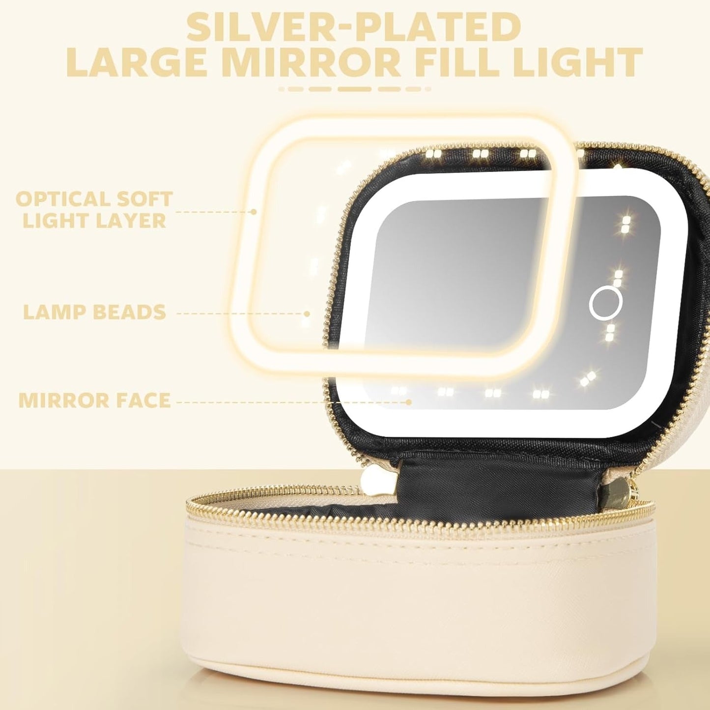 GlowKit Pro+™ Pochette trucco compatta con specchio LED