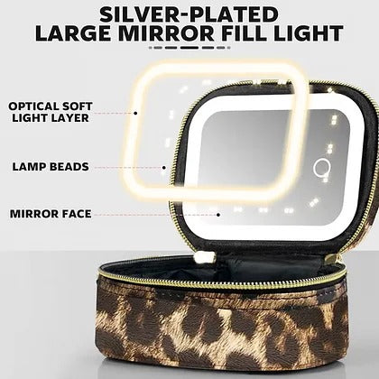 GlowKit Pro+™ Pochette trucco compatta con specchio LED