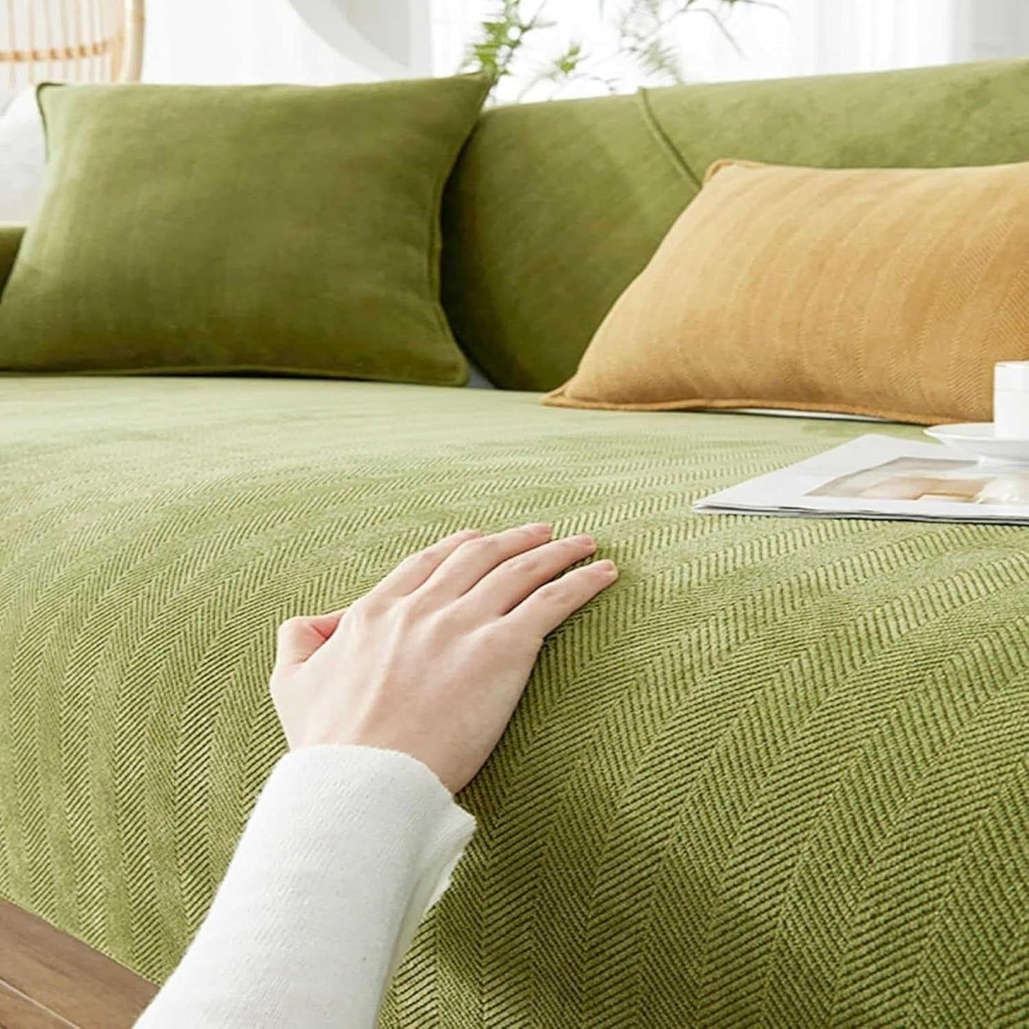 GripSoft™ Copridivano in chenille antiscivolo