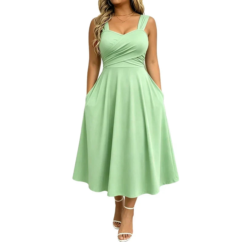 Ida Andreotti™ Vestito con scollo a V senza sforzo per ogni giorno