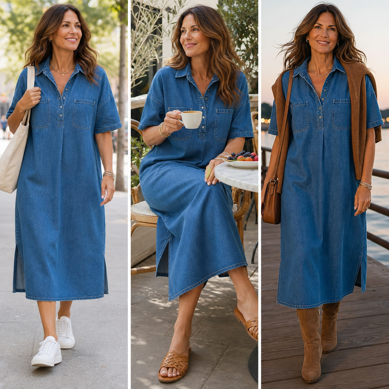 Ida Pasini™ Abito midi con tasche senza sforzo