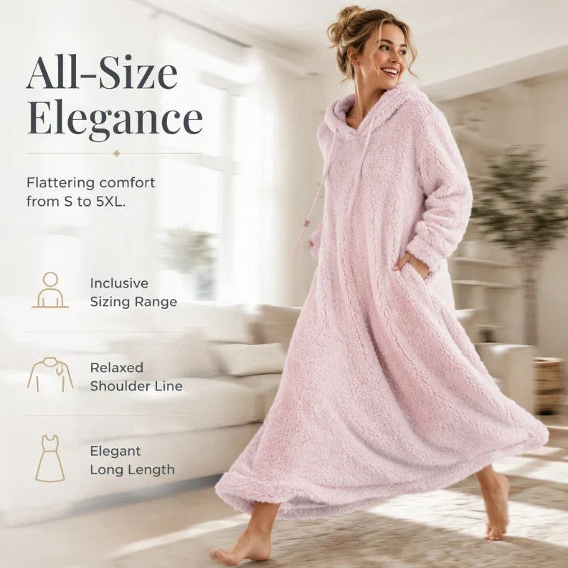 Ignazia Garofalo™ Vestito lounge in pile con cappuccio per le giornate fredde