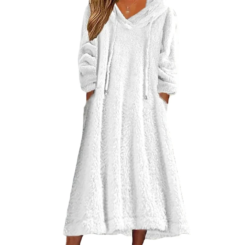 Ignazia Garofalo™ Vestito lounge in pile con cappuccio per le giornate fredde