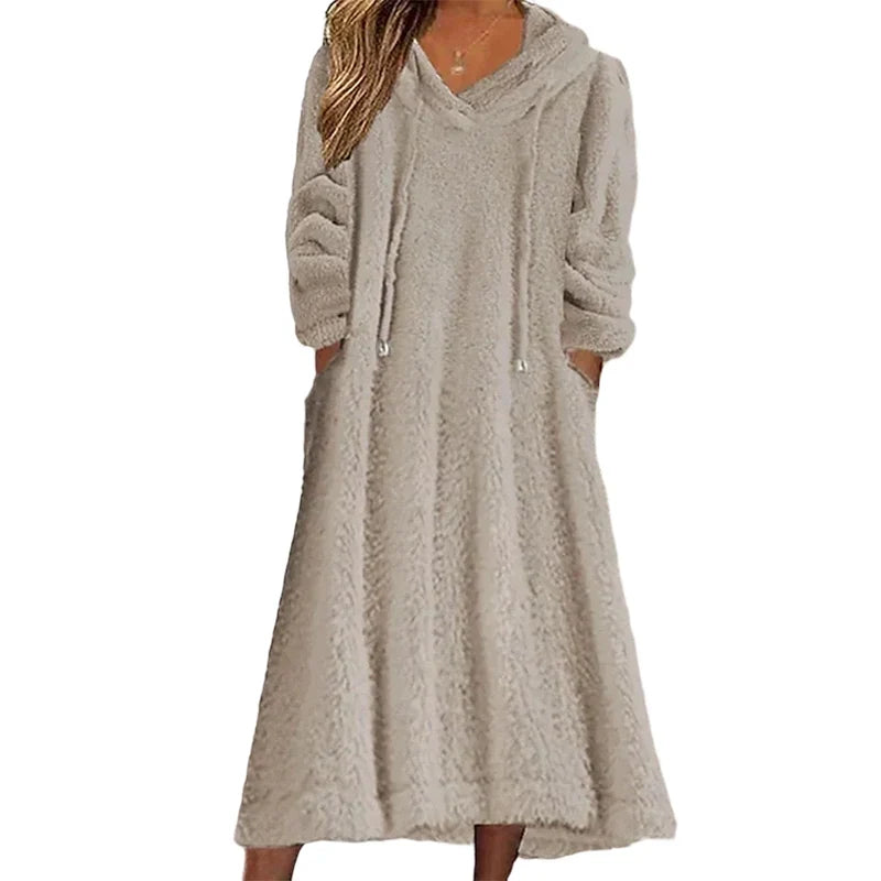 Ignazia Garofalo™ Vestito lounge in pile con cappuccio per le giornate fredde