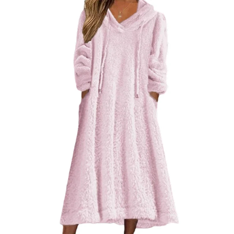 Ignazia Garofalo™ Vestito lounge in pile con cappuccio per le giornate fredde