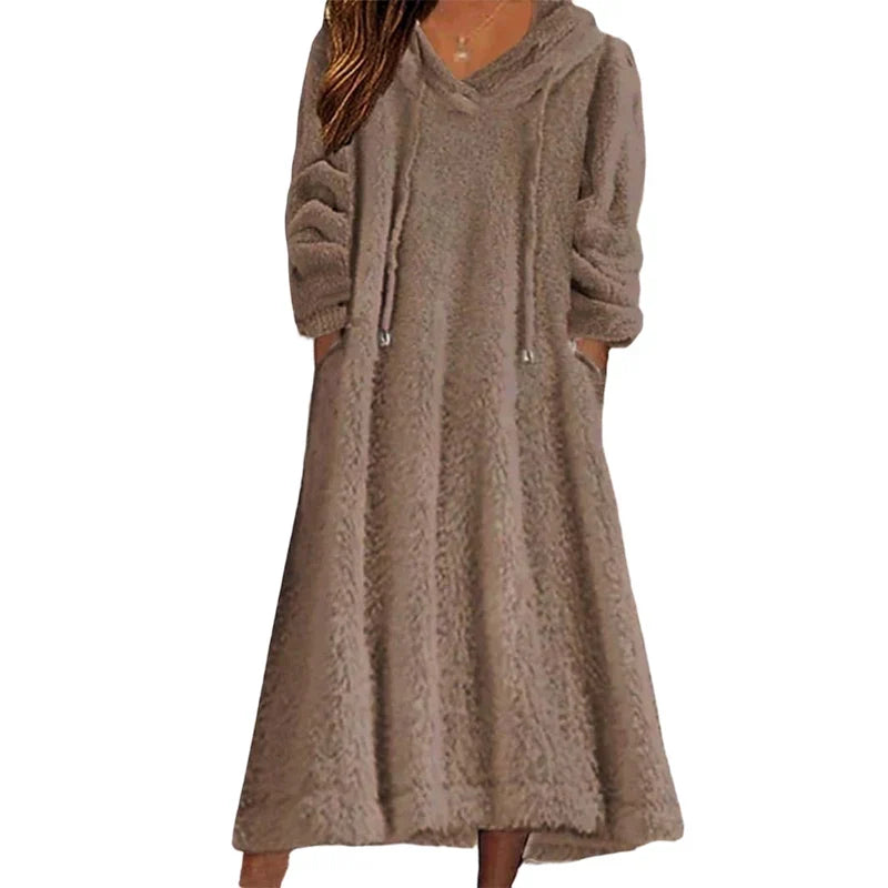 Ignazia Garofalo™ Vestito lounge in pile con cappuccio per le giornate fredde