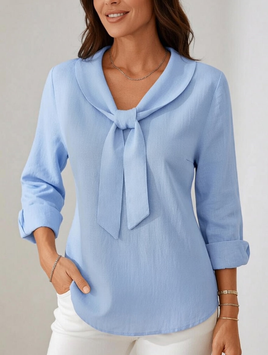Ilaria Costa™ Blusa casual in cotone e lino traspirante