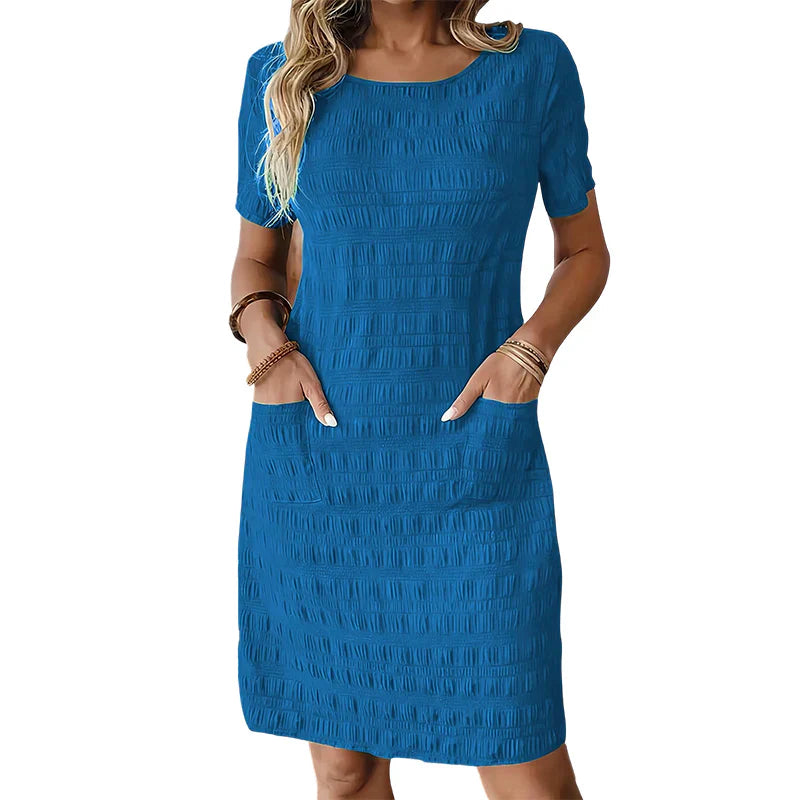 Ilaria Scognamiglio™ Blusa a collo rotondo con texture per un comfort che dura tutto il giorno