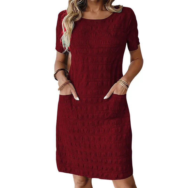 Ilaria Scognamiglio™ Blusa a collo rotondo con texture per un comfort che dura tutto il giorno