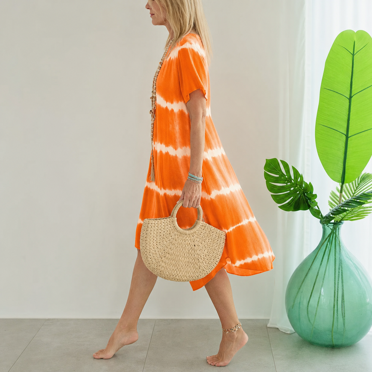 Ilaria Violante™ Abito estivo batik a righe traspirante