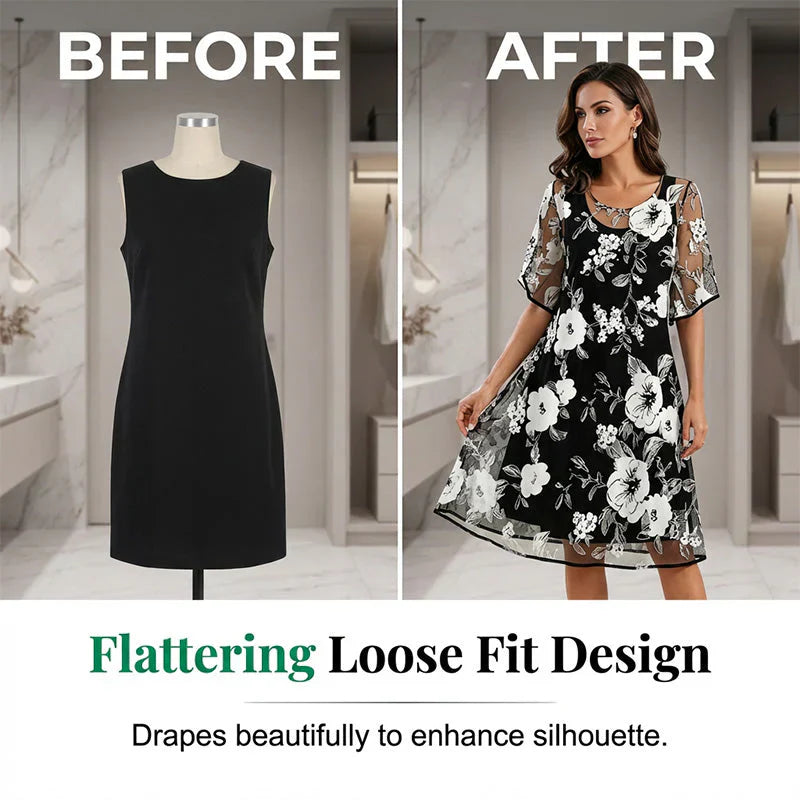 Ileana Carbone™ Abito elegante in chiffon a fiori
