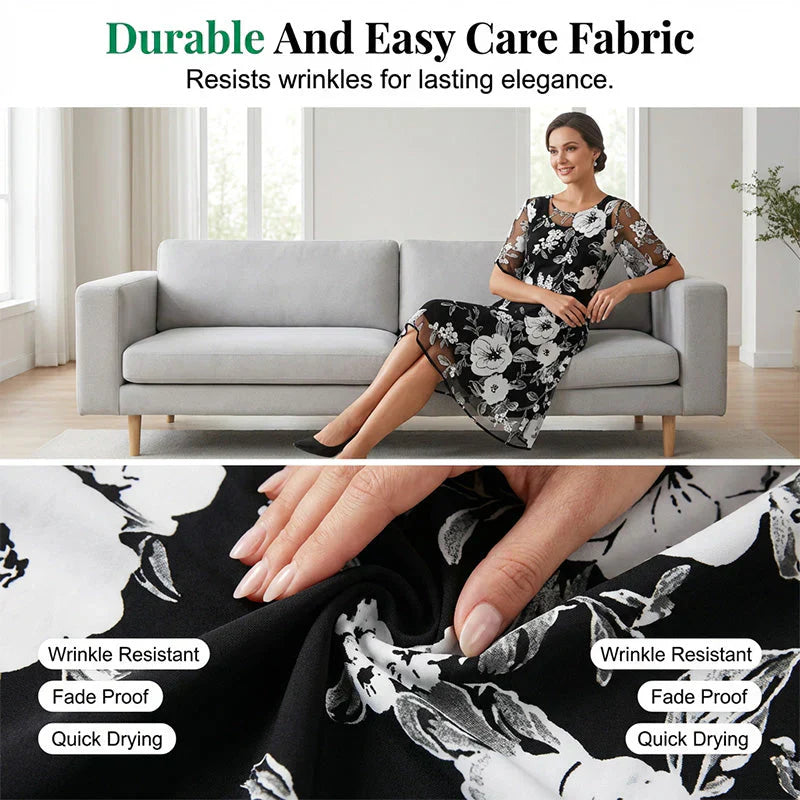 Ileana Carbone™ Abito elegante in chiffon a fiori