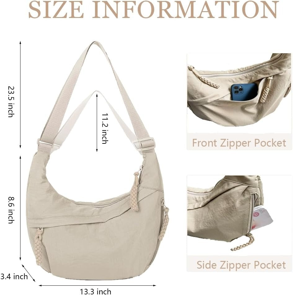 CompactCarry Pro™ Borsa a tracolla minimalista in nylon