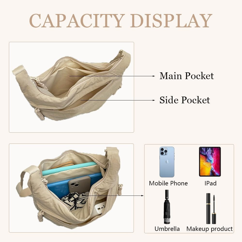 CompactCarry Pro™ Borsa a tracolla minimalista in nylon