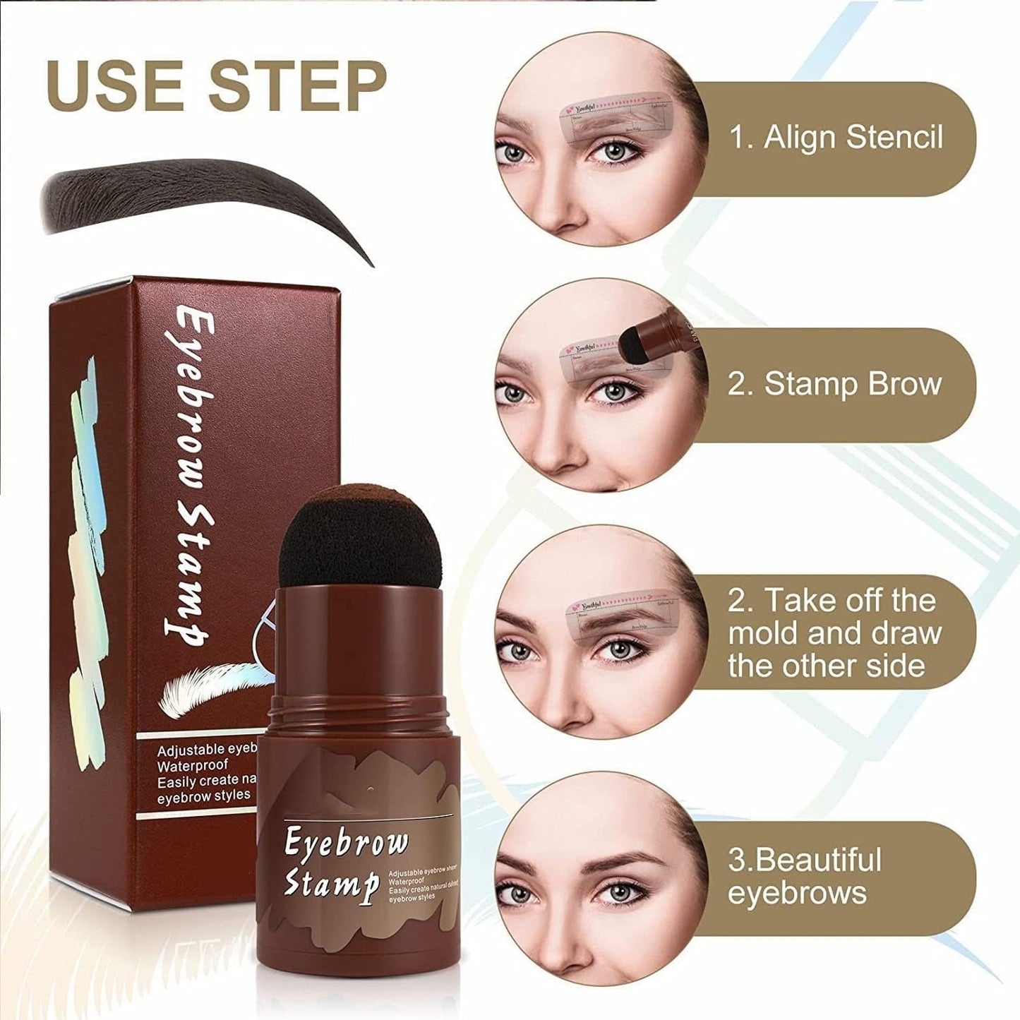 BrowStamp™ Kit stencil e timbro per sopracciglia di precisione