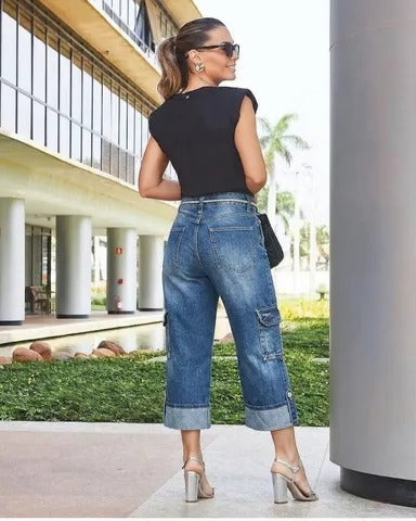 Novella Trecastelli™ Pantaloni cargo a gamba larga per il comfort quotidiano