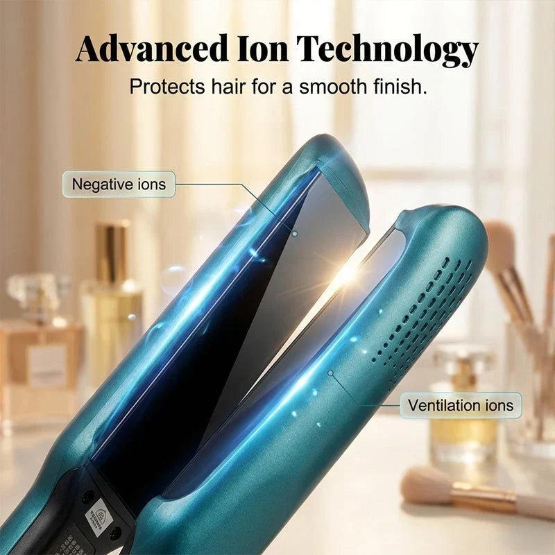 Ionvelle™ Piastra ionica 2 in 1 per capelli lisci e ricci senza effetto crespo