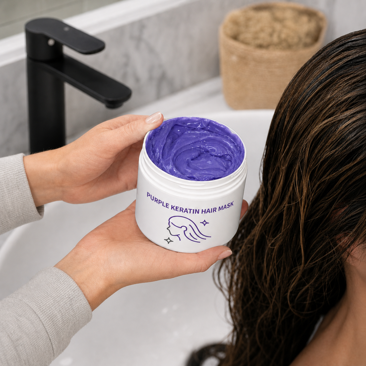 Keraglow™ Shampoo tonificante viola per biondi senza riflessi ramati