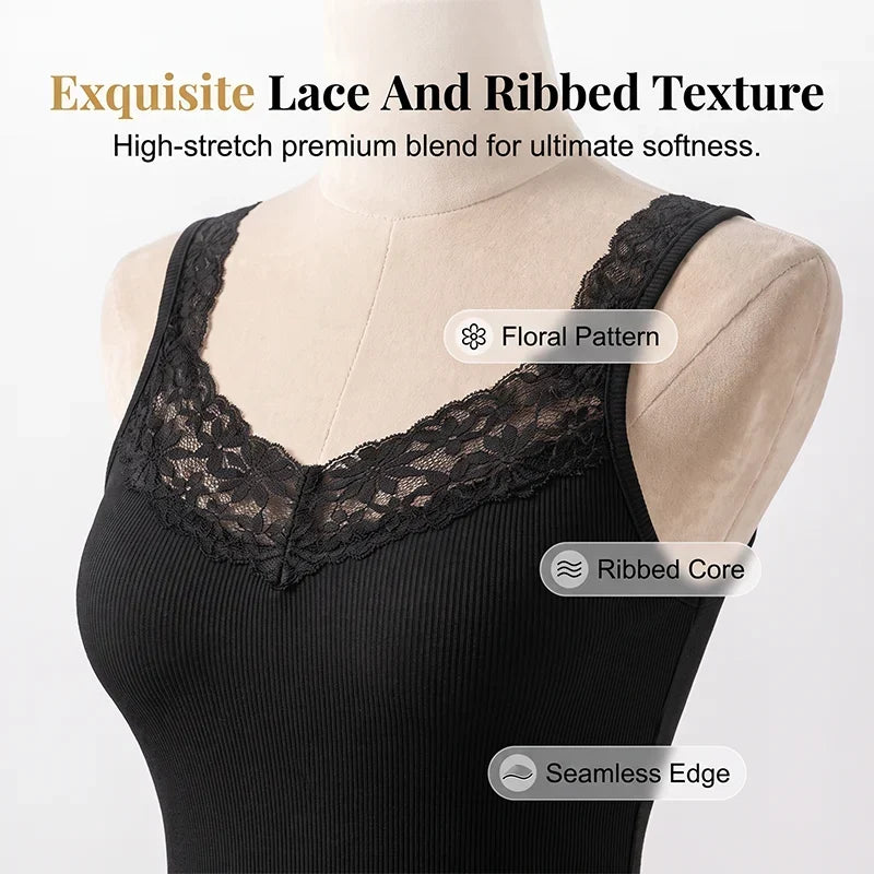Lacessa™ Top in pizzo modellante per layering sicuro