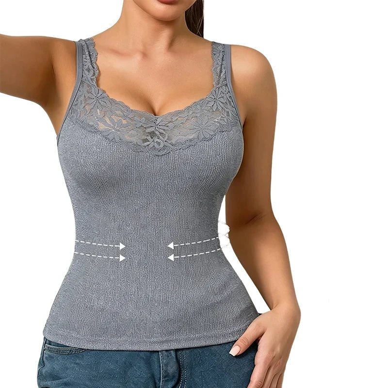 Lacessa™ Top in pizzo modellante per layering sicuro